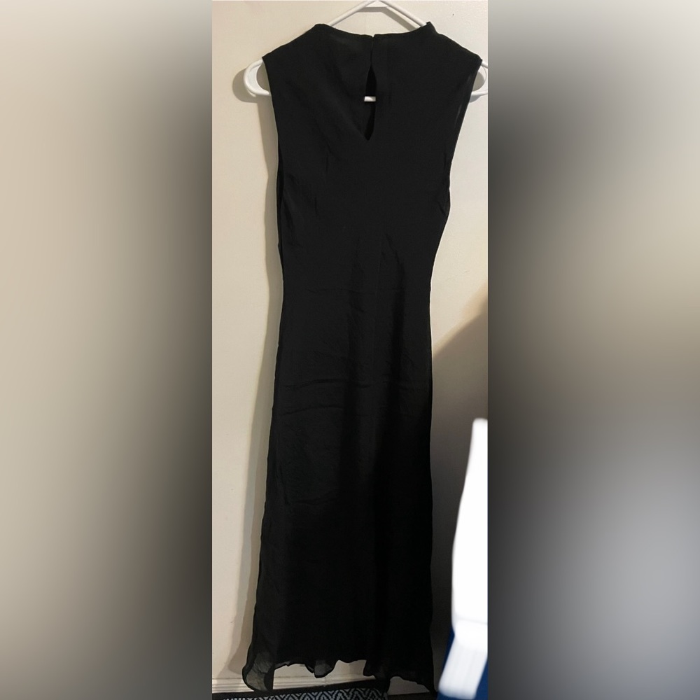 Sz S mango Vestigo black Gracy Textured Dress In a svelte, textured fabric, - Picture 12 of 15